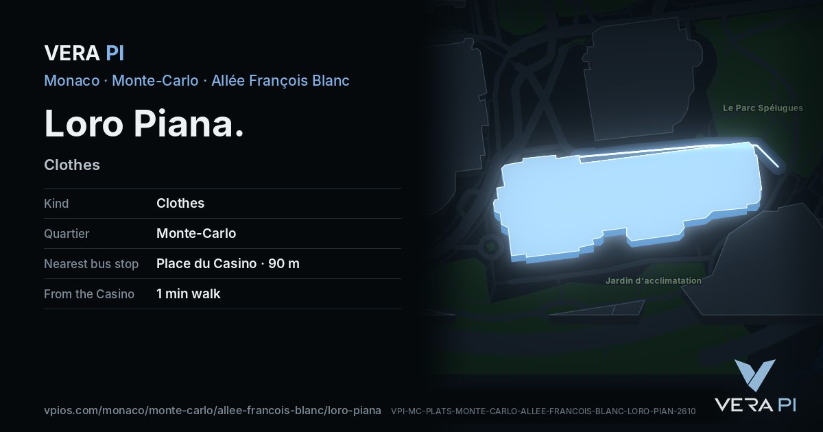 The VERA PI card for Loro Piana