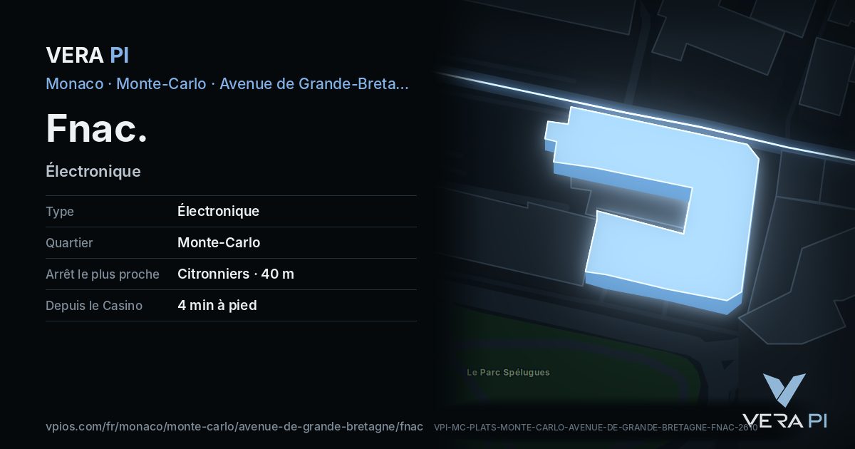 La carte VERA PI de Fnac