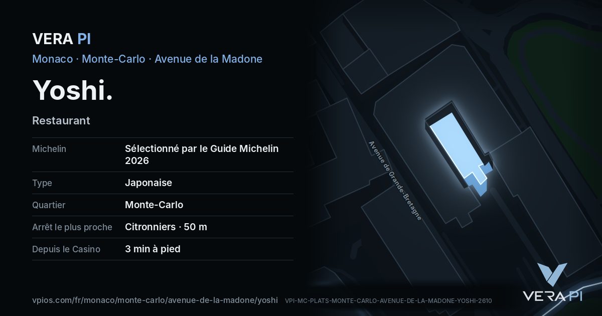 La carte VERA PI de Yoshi