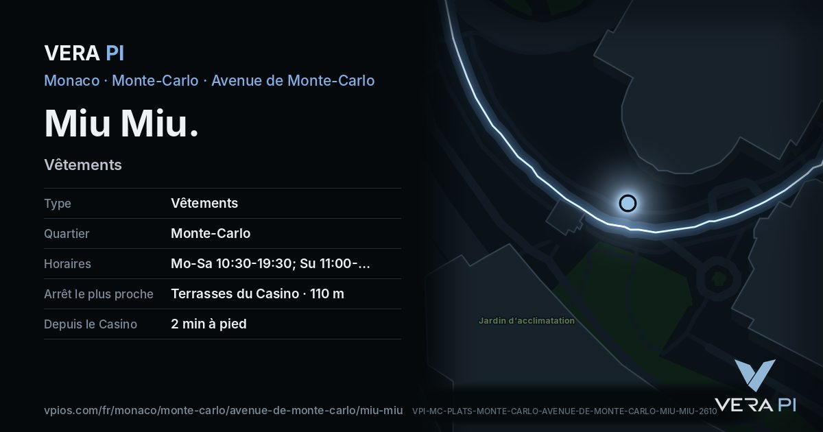 La carte VERA PI de Miu Miu