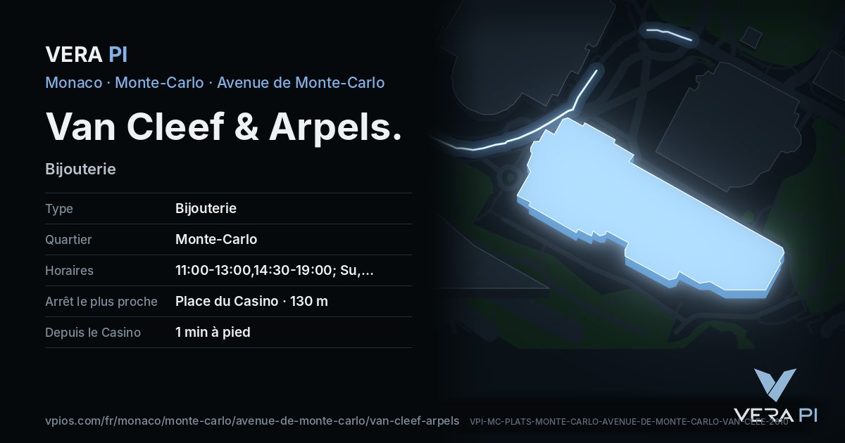 La carte VERA PI de Van Cleef & Arpels