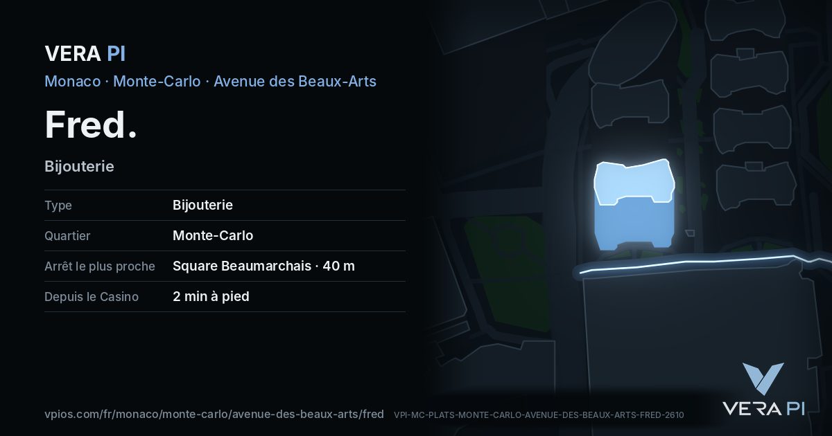La carte VERA PI de Fred