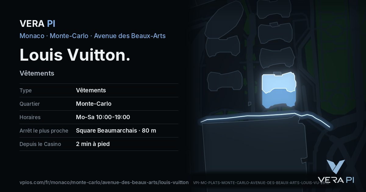La carte VERA PI de Louis Vuitton