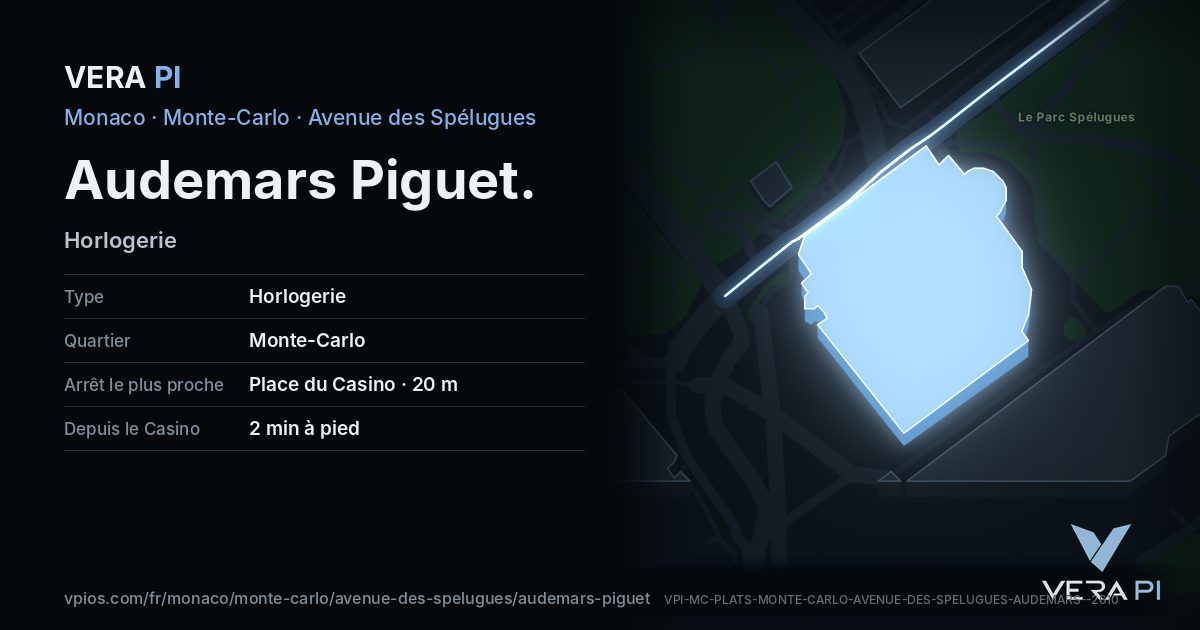 La carte VERA PI de Audemars Piguet