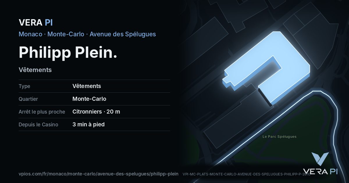 La carte VERA PI de Philipp Plein