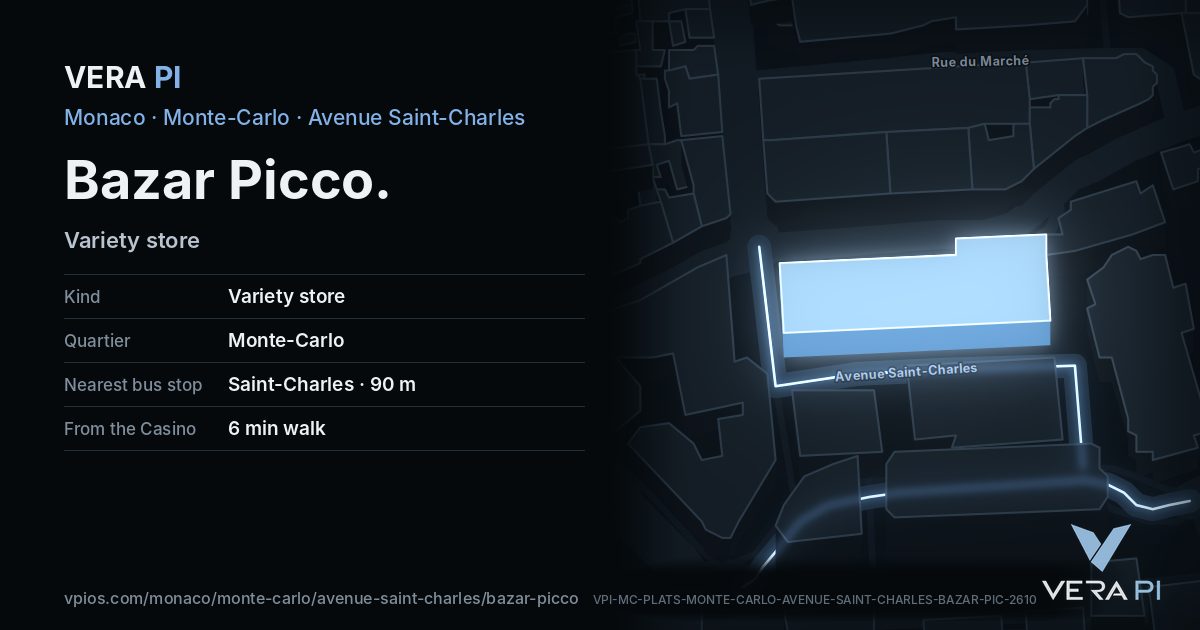 The VERA PI card for Bazar Picco