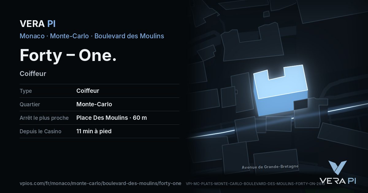 La carte VERA PI de Forty – One