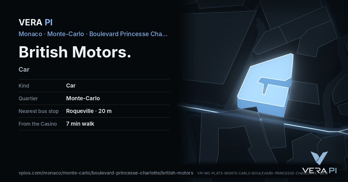 The VERA PI card for British Motors