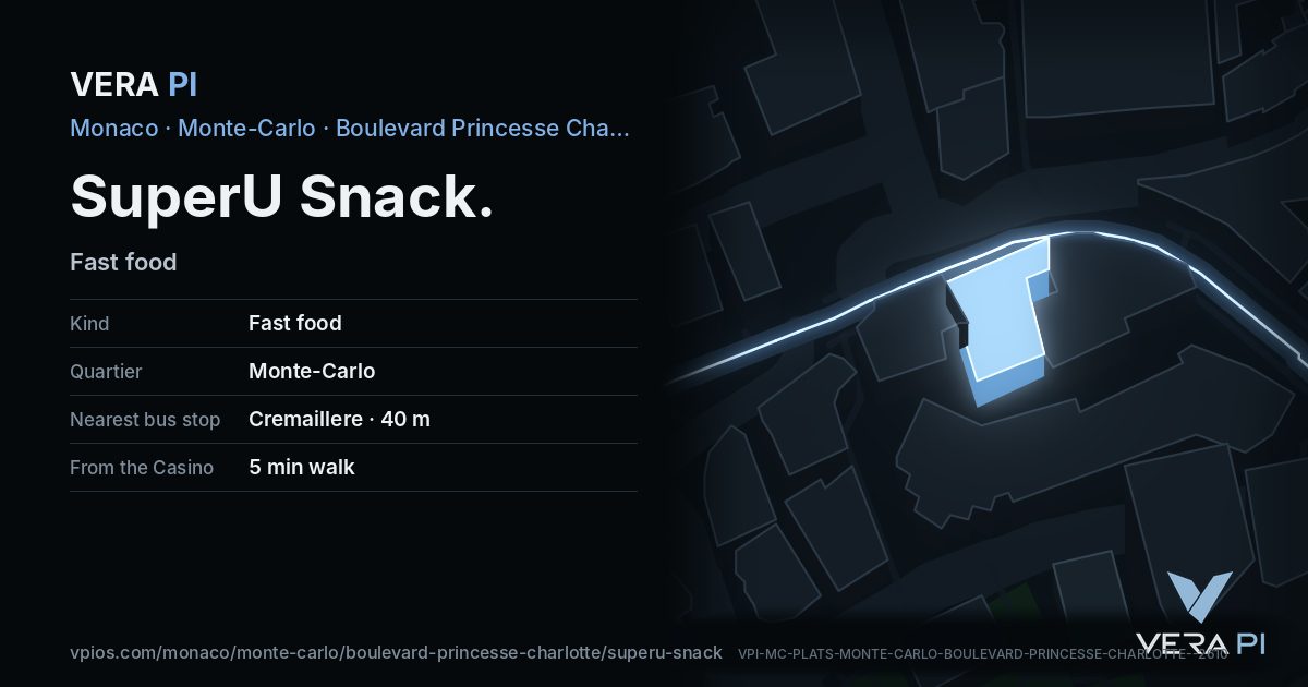 The VERA PI card for SuperU Snack