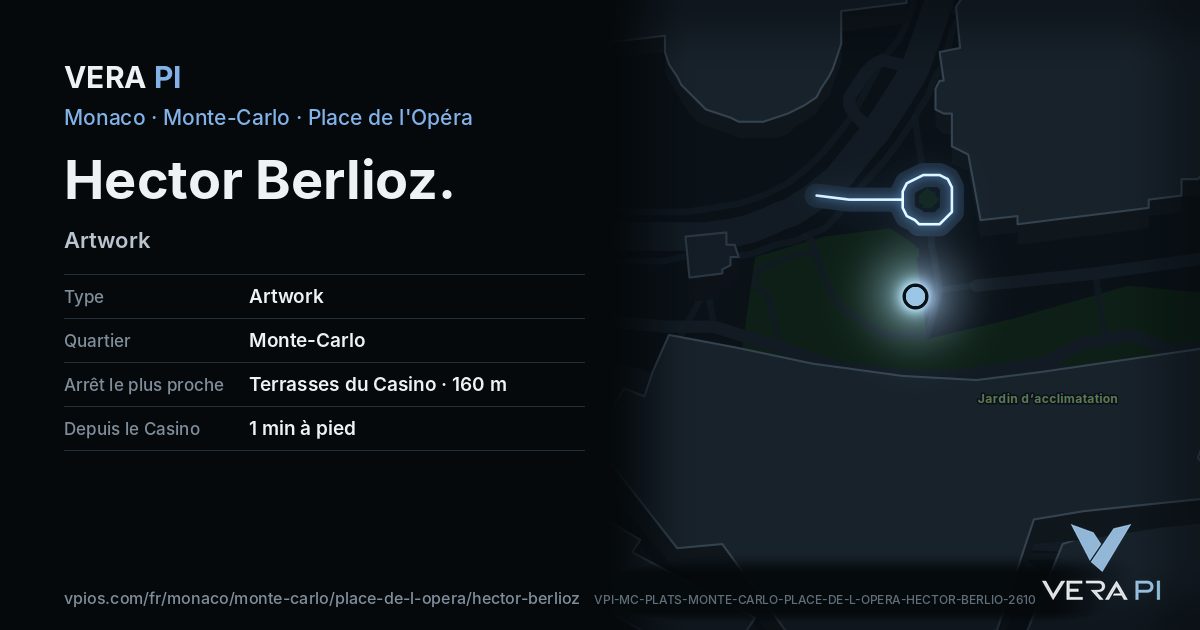La carte VERA PI de Hector Berlioz
