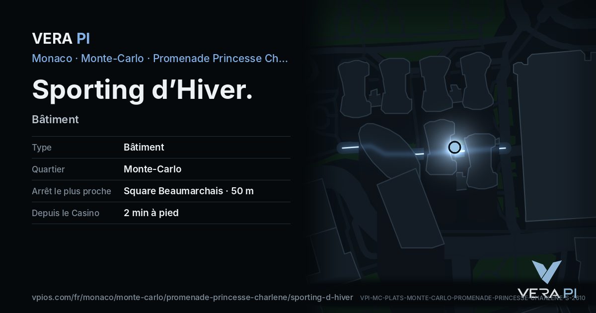 La carte VERA PI de Sporting d’Hiver