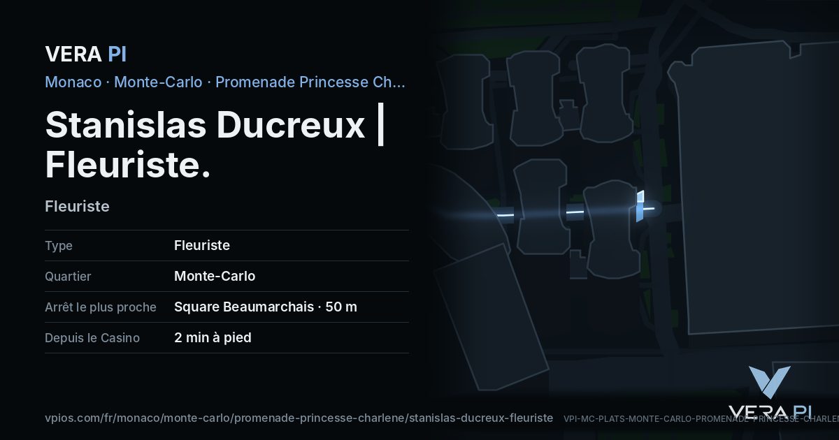 La carte VERA PI de Stanislas Ducreux | Fleuriste