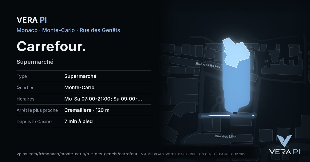 La carte VERA PI de Carrefour