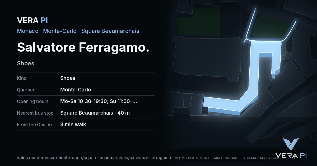 The VERA PI card for Salvatore Ferragamo