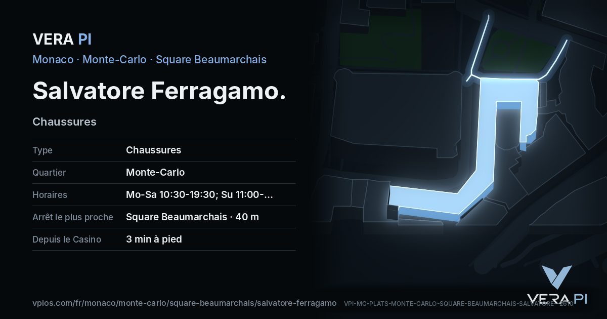La carte VERA PI de Salvatore Ferragamo