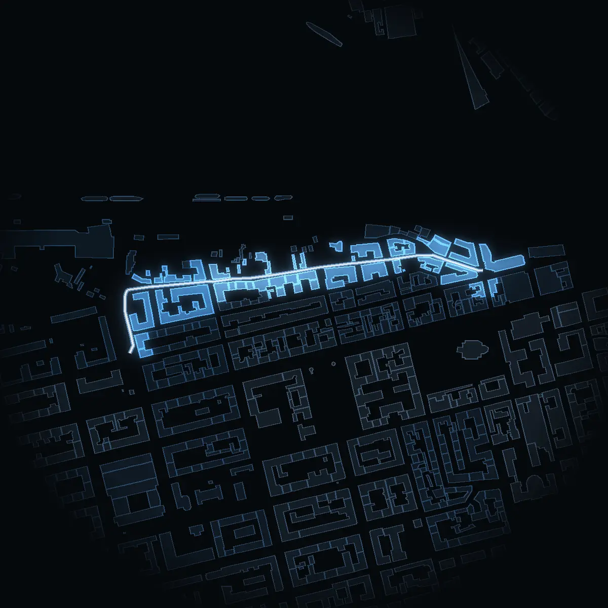 Bastugatan at night