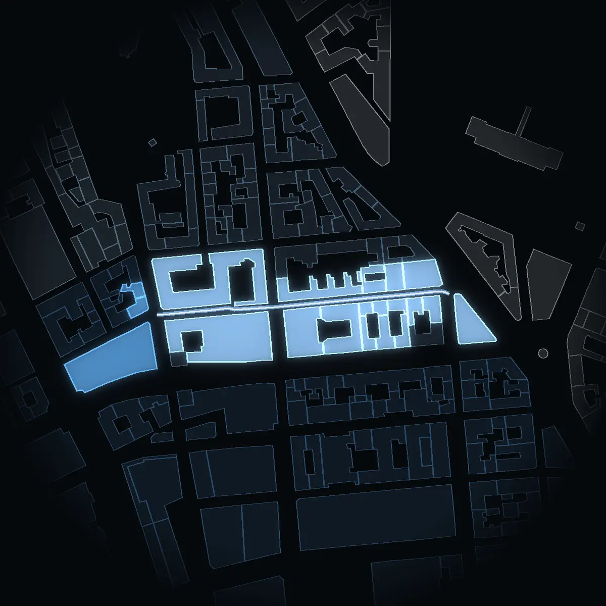 Brunnsgatan i nattbelysning