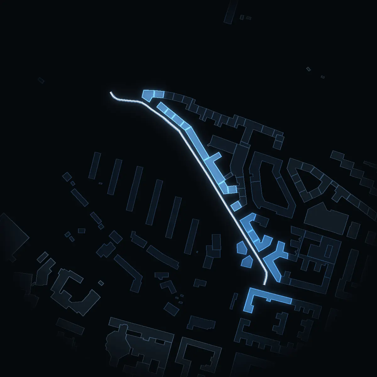Igeldammsgatan at night