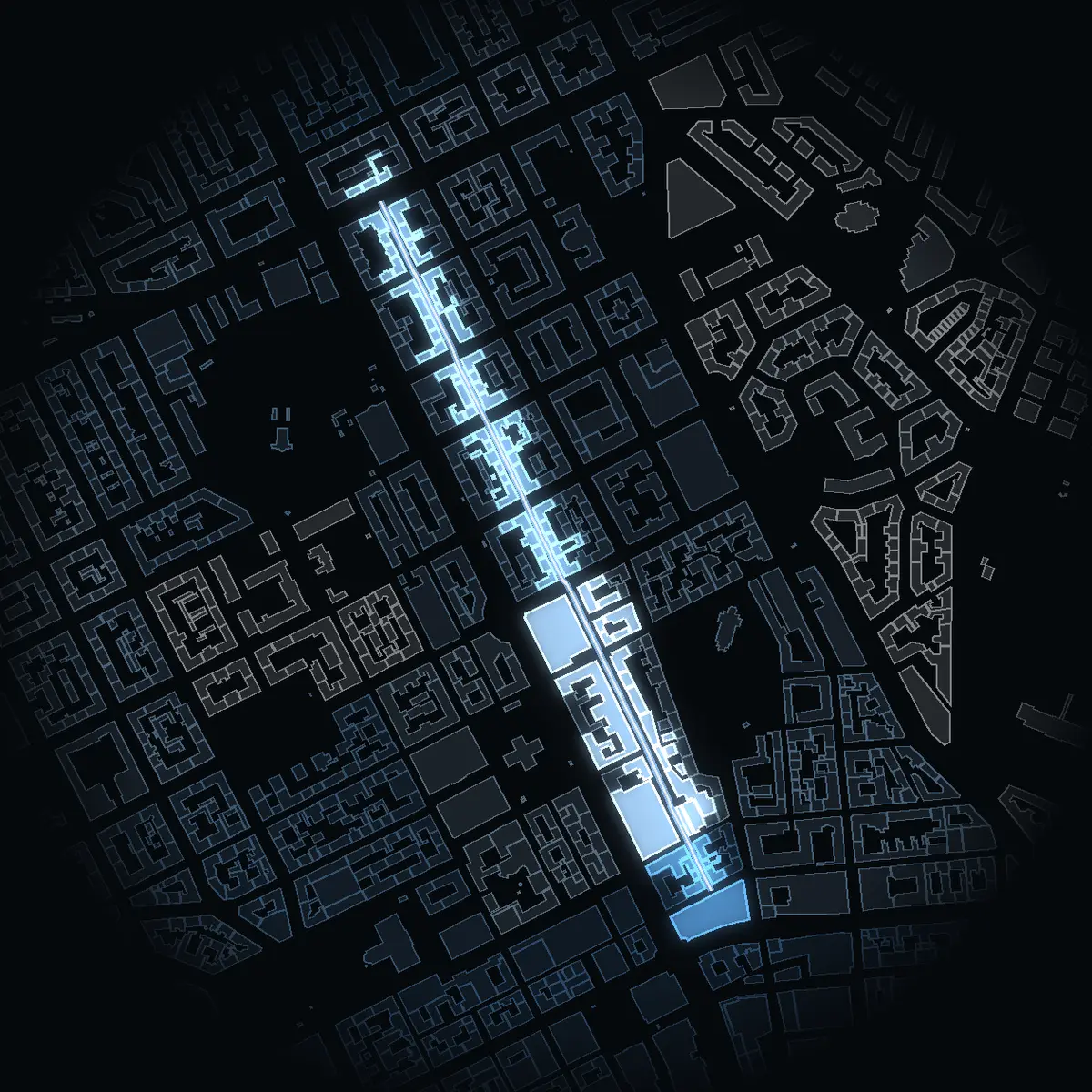 Luntmakargatan at night
