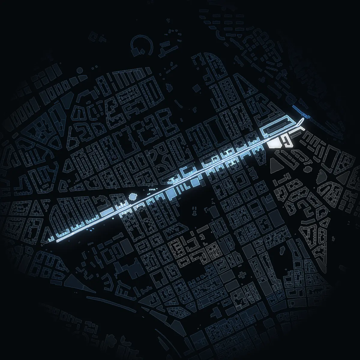 Odengatan at night