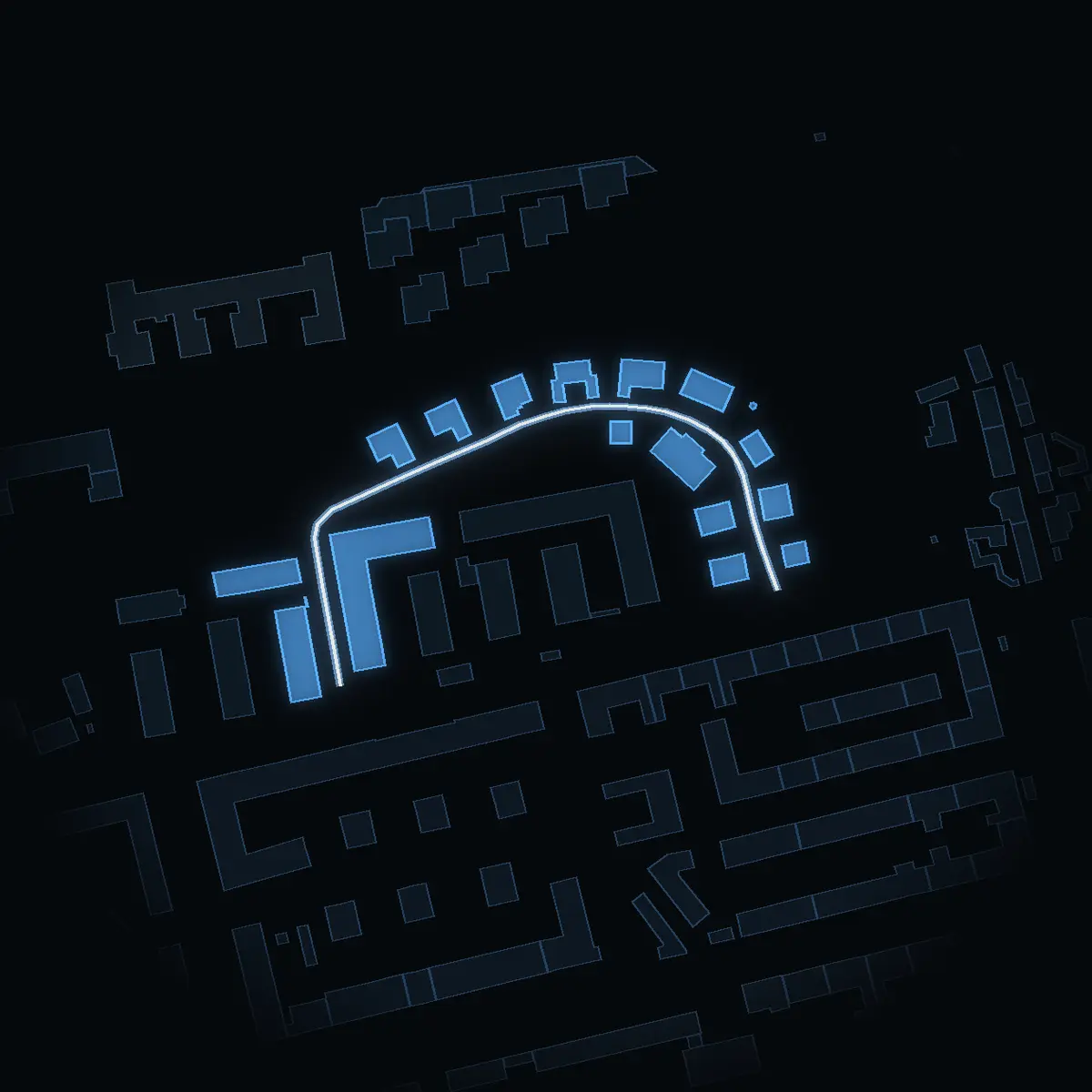 Skinnarviksringen at night