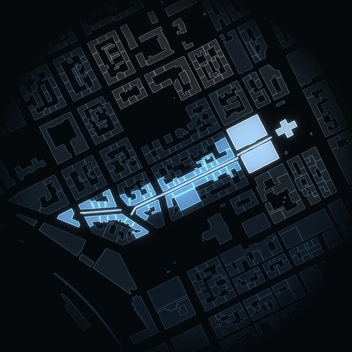 Wallingatan at night